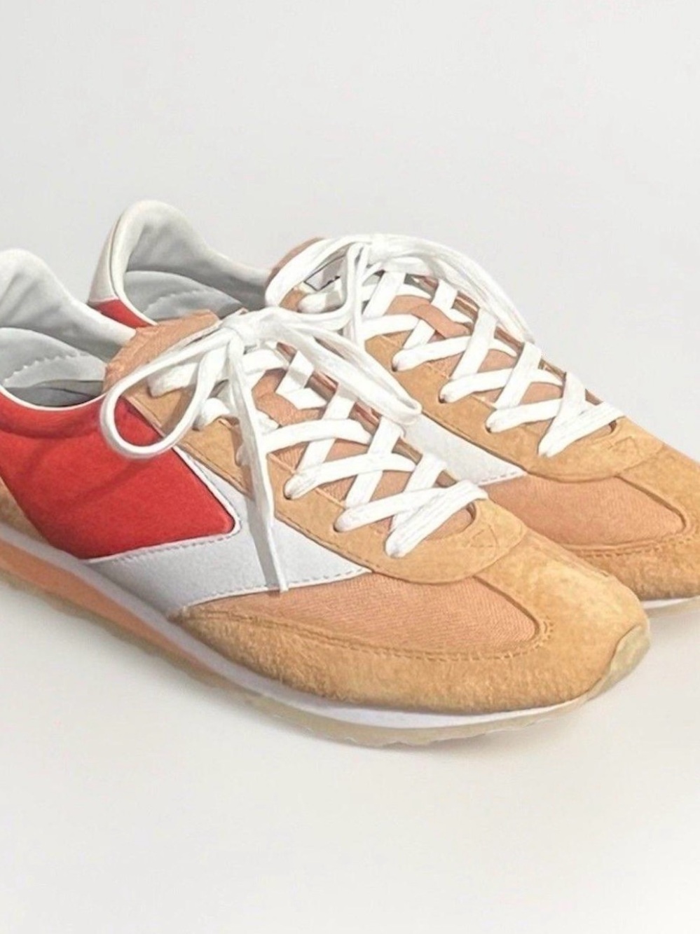 Brooks Heritage Vanguard Retro Sneakers Tan Red White Size 9